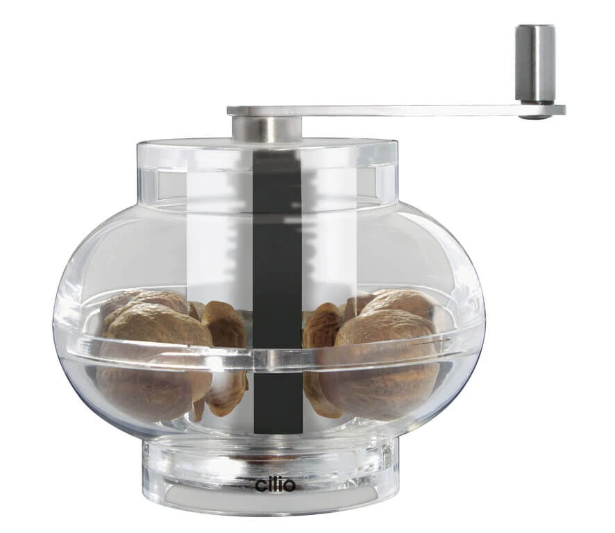 Cilio Como Nootmuskaatmolen 9 Cm Kunststof Transparant