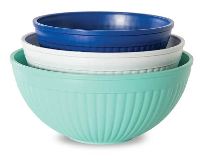 Nordic Ware Prep & Serve Mengkommenset Kunststof Blauw 3-delig 3 Nordic Ware Prep & Serve Mengkommenset Kunststof Blauw 3-delig