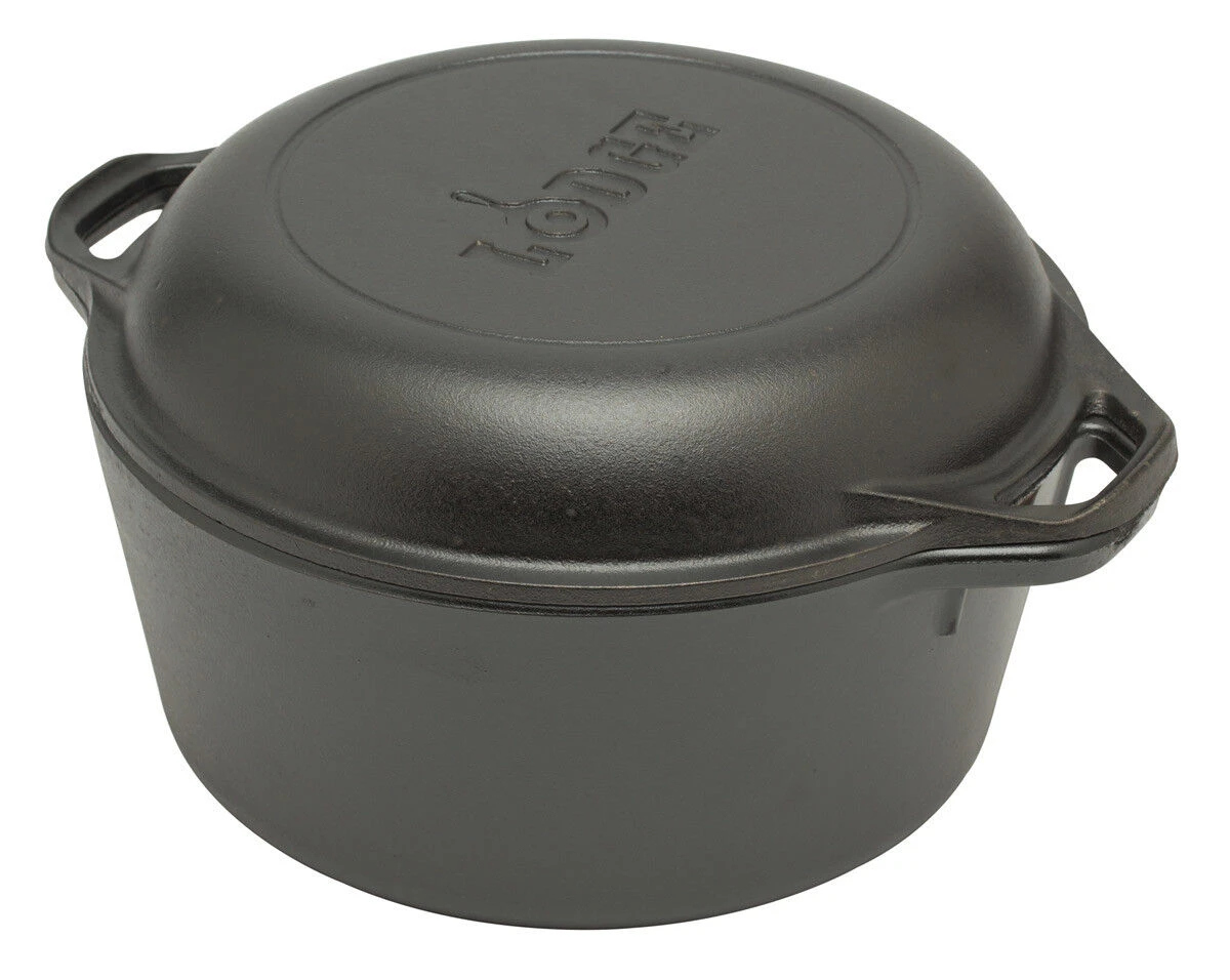 Lodge Logic Double Dutch Oven ø 26 Cm Gietijzer Zwart