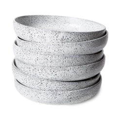 HK Living ACE7035 Gradient Diep Bord ø 21,5 Cm Crèmekleurig 2 Stuks -Keukenbenodigdheden Winkel ace7035 lr d 01