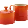 Le Creuset Suiker- En Melkset Aardewerk Vulcanique 2-delig -Keukenbenodigdheden Winkel creuset melkkan en suikerpot vulcanique 1
