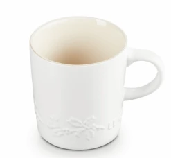 Le Creuset Holly Collectie Mok 200 Ml Aardewerk Katoenwit -Keukenbenodigdheden Winkel lc 20200529 zs ps fs 60303204311511 003