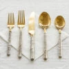 Daniël Van Dijck Bestekset Goudkleurig 5-delig 2 Daniël Van Dijck Bestekset Goudkleurig 5-delig -Keukenbenodigdheden Winkel quid feci bestek 16